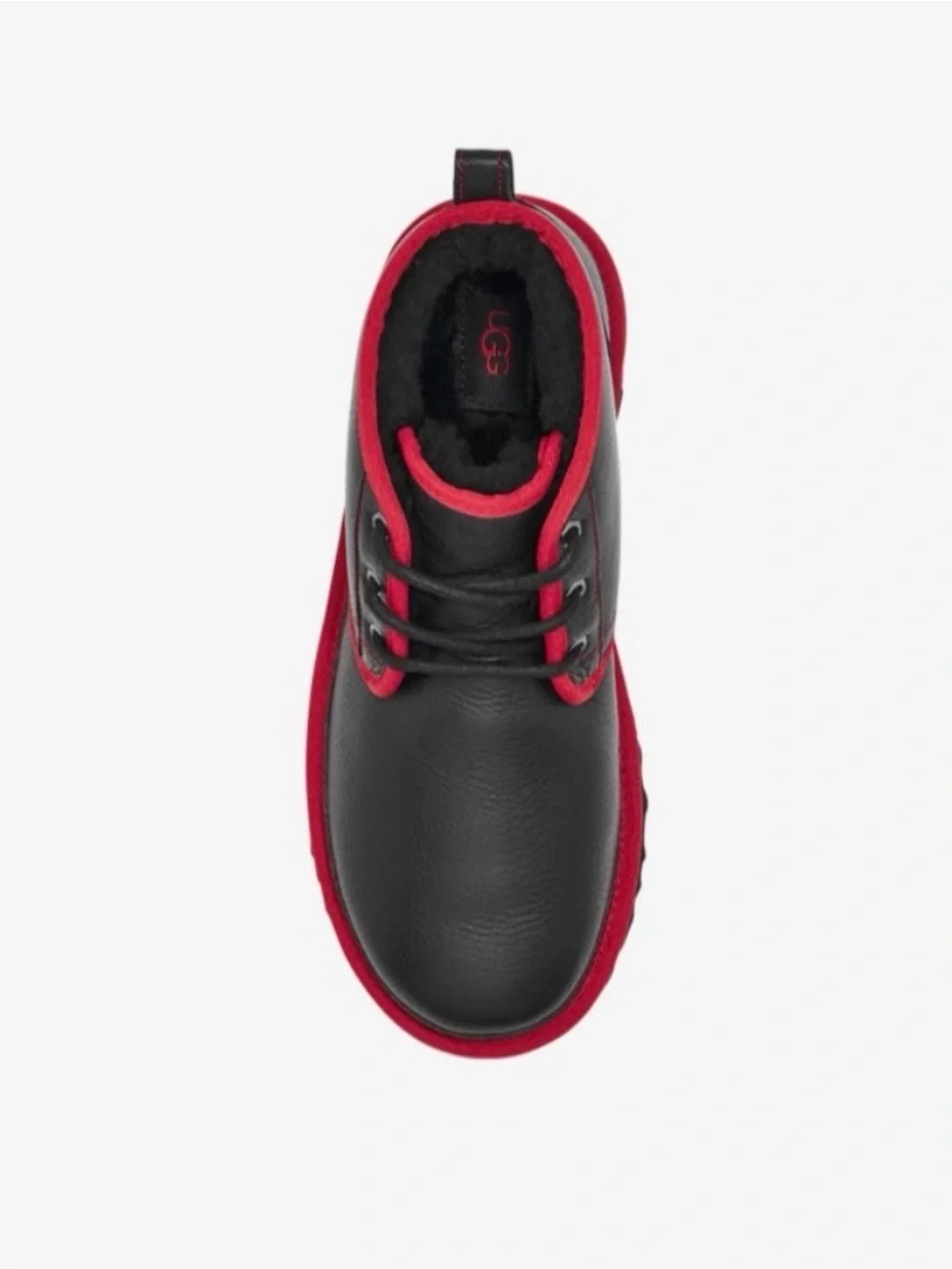 UGG Men’s Black Leather Chukka Boot with Red Trim size 11